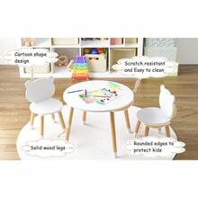 Juego de Mesa y Silla de Madera para Niños, Mesa para Niños, Mesa y Sillas para Niños, Mesa para Niños con Sillas, Mesa con Sillas para Niños, Mesa de Juego para Niños con 2 Sillas, Mesa Redonda de Madera de 3 Piezas para Niños Pequeños, Niñas y Niños, Color Blanco, Mueble Infantil para Juegos y Manualidades - Blanco - Ver 5
