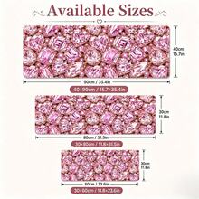 1pc Glam Shiny Rhinestone Diamond Desk Mat, Multi-Purpose Vanity Table Protector, Nail Art Mat, Large Desktop Mouse Pad For Women Bedroom & Office, S/M/L/XL - View 9