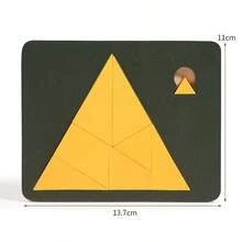 1 buah Mainan Puzzle Kayu Tingkat Kesulitan Tinggi, Puzzle Berbentuk Asimetris, Permainan Logika untuk Latihan Konsentrasi di Meja, Permainan Santai - MultiWarna - View 13