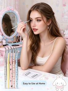 1pc Curved Cartoon Tweezers, Cartoon Gold Feather Clip High Precision Anti-Static Eyelash Tweezers, Cartoon Eyelash Extension Tweezers, Eyelash Extension Tool, Beginner Tweezers, High Precision Eyelash Clip Extension Assistant, Lash Artist Gold Feather Clip Stainless Steel Sticker Tweezers, Christmas Gifts, Pink, Eyelash Curler, Gifts, Accessories, Gifts For Women, Tweezers, Tweezers - Multicolor - View 5