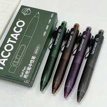 4Pcs TACOTACO Forest Series Retractable Pocket Gel Pen Set 0.5mm Bullet Tip Quick‑Dry Black Ink Gel Pens Portable Clip‑On Writing Pen For School Office - A - View 9