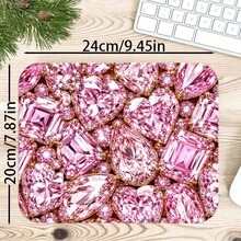 1pc Glam Shiny Rhinestone Diamond Desk Mat, Multi-Purpose Vanity Table Protector, Nail Art Mat, Large Desktop Mouse Pad For Women Bedroom & Office, S/M/L/XL - View 10