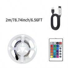 RGB LED Strip Lights, USB Powered Multicolor Color Changing Lights, 24-Key Remote Control, Adjustable Brightness, Multiple Lighting Modes, Suitable For Bedroom, Living Room, TV Background, Cabinet And Home Decor - RGB LED Strip Lights - View 13