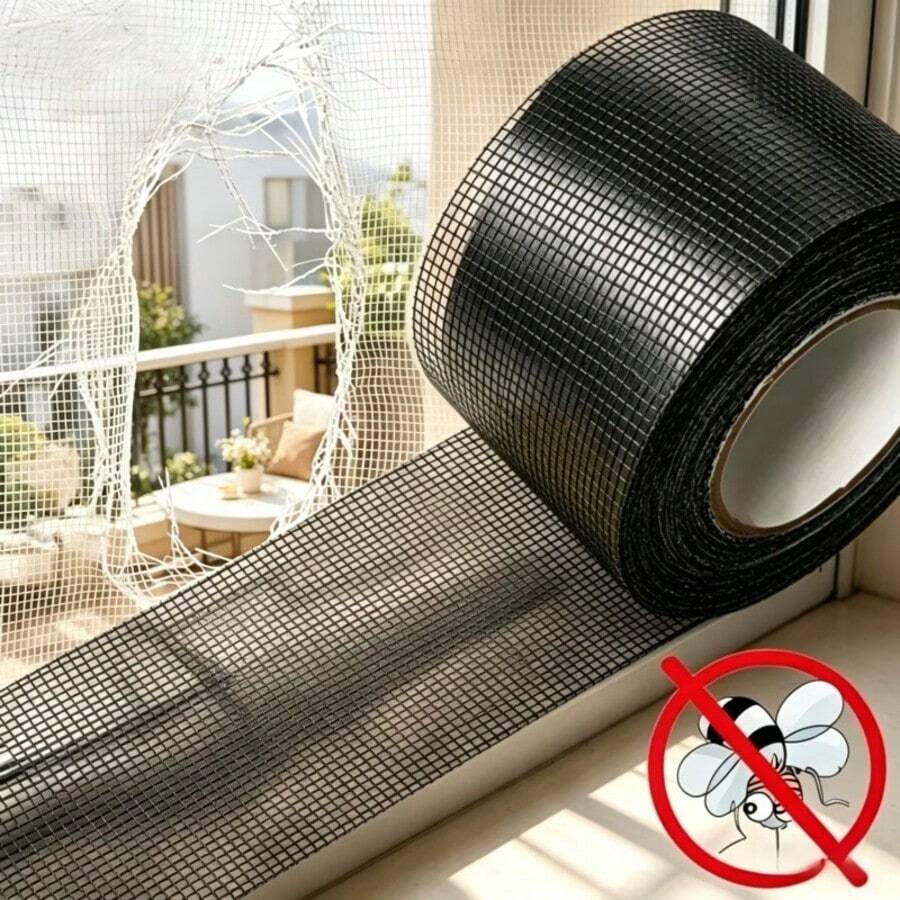 1 Roll Screen Repair Patch Door Curtain Mosquito Net Screen Repair Patch Anti-Mosquito And Insect Household Self-Adhesive Magic Patch Hole Repair Artifact - Multicolor - View 1