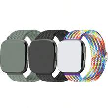 3PCS Braided Stretchy Bands Compatible With Versa 2 For Women Men, Replacement Strap For Versa 2/ Versa Lite/Versa SE/Versa - 3 Pcs - View 12