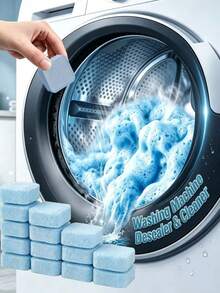 Washing Machine Tub Cleaning Effervescent Tablets, Deep Cleaning Formula, Able To Dissolve Dirt, Stains And Residue In The Washing Machine Drum. Convenient To Use, No Need For Scrubbing, Suitable For Top-Loading And Front-Loading Washing Machines, Simple Maintenance, Keep The Interior Of The Washing Machine Clean And Fresh. - Shape - View 1