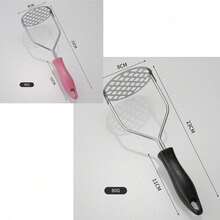 2pcs Heavy Duty Potato Masher - Commercial And Home Use, Non-Slip Handle, Stainless Steel Material, Easy To Clean, Suitable For Potatoes, Vegetables And Fruits, Perfect For Home Cooking Enthusiasts And Professional Chefs. Vegetable Crusher/Masher Tool, Essential Kitchen Utensil, Ergonomic Handle, Durable Kitchen Appliance, Christmas Home Decor, Kitchen Gadget, Kitchen Utensil, Ramadan, Kitchen Decoration, Kitchen Accessories, Kitchen Supplies, Home Accessories, Kitchen Storage, Holiday Essentials, Kitchen Must-Haves, Kitchen Decoration And Accessories - Multicolor - View 8