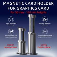 Aluminum Alloy Magnetic Spiral Telescopic Enhanced Base GPU Anti-Sagging Bracket 50-120mm Adjustable Graphics Card Support Stand For ATX Chassis Desktop Computer - View 1