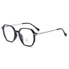 Retro Fashion Ultra-Light Weight Polygonal TR Titanium Alloy Eyeglass Frame Unisex Brand Design For Men And Women Large Frames Flat Lenses Glasses - A - View 9