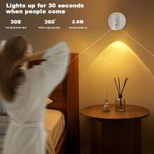 Modern USB-Powered Wall-Mounted LED Spotlight With Touch Control, 350° Rotatable Directional Downlight, Rechargeable 500mAh Lithium Battery, Adjustable Height, Freestanding Option For Bedroom, Reading, And Various Rooms - A - View 7