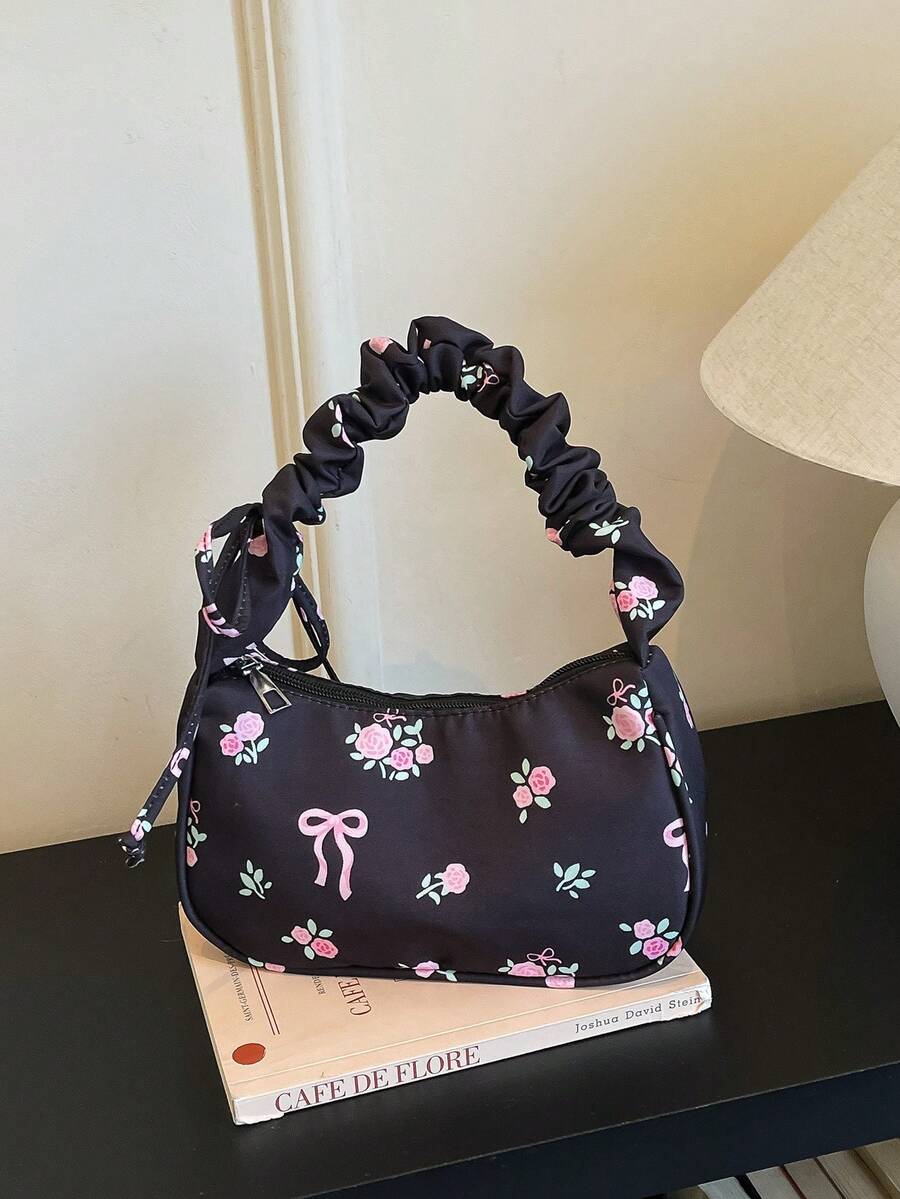 Women's Minimalist Casual Handbag, New High-Quality Niche Design Versatile Shoulder Bag - Black - View 1