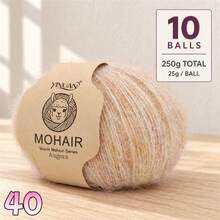 10-Pack Alpaca Blend Yarn, 25g Per Ball Total 250g, Multi-Color Fluffy Soft Knitted Yarn For DIY Knitting Sweaters, Cardigans, Vests, Scarves, Hats And Shawls - 10-pack Alpaca Wool - View 43