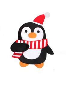 50pcs Christmas Penguin & Santa Claus Cartoon Decorative Cards, Lollipop Candy Gift Decoration Cards - Multicolor - View 6