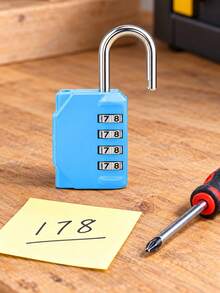 Heavy Duty Metal Padlock 4-Digit Combination Lock - Anti-Theft Lock, Suitable For Home, Gym, Locker, Luggage, Boat And Cabinet - Easy To Use Key Lock (Padlock Only) - Multicolor - View 2