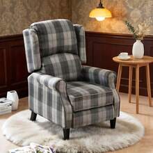 Recliner Padded Armchair For Living Room, Push-Back Reclining Chair Grey - Grey - View 1