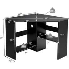 Home Office Desks - Black - View 5