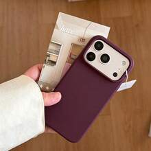 Casing Ponsel Magnetik Silikon Cair Ultra Tipis Kompatibel dengan iPhone 18 Pro Max 18 Pro, Casing Pelindung Anti Guncangan Karet Lembut Tiga Lapis, Casing Ponsel dengan Lapisan Mikrofiber Anti Gores Kompatibel dengan iPhone 17 Pro Max 16 Pro Max 15 14 13 12 Mini 11 - Merah ceri - View 11