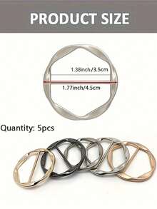 4/7/9pcs Scarf Buckle/Multifunctional T-Shirt Clip/Belt Buckle/Shortening Tool/Hem Knot Buckle/Waist Cincher Buckle/Hem Fixing Buckle - Multicolor - View 5