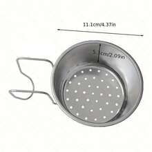 1pc Premium Stainless Steel Sink Strainer Basket - Heavy Duty Rust-Resistant Anti-Clogging Perforated Drain Basket, Fits Most Sinks - Easy Clean Kitchen Vegetable, Fruit And Food Debris Filter - Modern Kitchen Accessory, Metallic Gloss Finish, Rust-Proof Material - Thickened Stainless Steel [1 Pack] Hanging Drain Basket - View 2