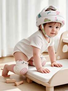 2pcs/1set Pelindung Kepala Bayi + Pelindung Lutut, Set Helm dan Pelindung Lutut untuk Bayi Merangkak & Berjalan, Lembut, Dapat Diatur, Anti Benturan, Ringan, Bernapas, dan Anti Selip untuk Balita - Kombinasi penutup kepala bayi + pelindung lutut - View 5