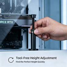 Aluminum Alloy Magnetic Spiral Telescopic Enhanced Base GPU Anti-Sagging Bracket 50-120mm Adjustable Graphics Card Support Stand For ATX Chassis Desktop Computer - View 4
