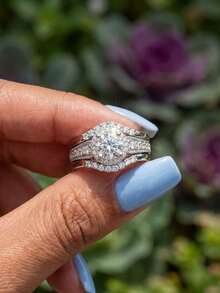 1pc Diamond Heart-Shaped Paw Print Ring, High-Quality Jewelry Gift, Suitable For Women's Daily Wear And Party - Style 8 - View 3