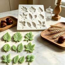 قالب سيليكون ثلاثي الأبعاد على شكل ورقة القيقب - شمعة علاج عطري DIY، جبس، صابون يدوي، قالب راتنج، قالب صب ورقة واقعية، ديكور العطلات، هدية تذكارية، أداة حرف يدوية - قالب أوراق شجر رمادي - مشاهدة 8