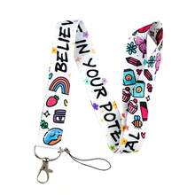 Mixed Style Cartoon Print Lanyard, Polyester Neck Lanyard, Phone Lanyard ID Card Holder Strap For School Work Office, Lovely Gift - Multicolor - View 14