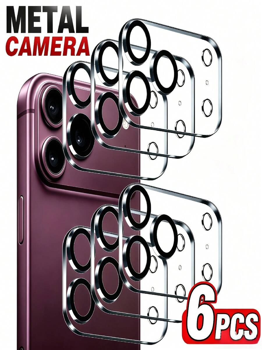 6片裝 8K HDR 相機保護膜,適用於 iPhone 18 Pro Max 18 Pro Duo 17 Pro Max 17 16 15 14 13 12 Plus Pro Max,不易脫落,強吸附力,防刮,全覆蓋,防摔 - 6pcs - 查看 1