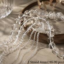 4/6/8/10mm Natural White A Crystal Round Beads - Loose Gemstones For DIY Jewelry Making, Natural Beads For Bracelets And Necklaces - Clear - View 9