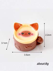 1pc 3-In-1 Cat-Shaped Nail Art Palette & Brush Cleaning Cup, Cute Cartoon Mini Pen Holder, Multi-Function Storage Box For Nail Rhinestones And Pearls, DIY Nail Art Tools For Beginners, Back To School Home And Nail Salon Supplies - Multicolor - View 13