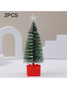 LED Pine Needle Colorful Christmas Tree, Glowing Candle Light, Creative Colorful Small Wind Lantern, Suitable For Room, Living Room, Holiday, Party, Birthday, Desktop Atmosphere Decoration, Christmas Holiday Gift - Pine Tree - View 13