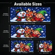 1pc Christmas Snowman Reindeer Elf Gaming Desk Mat, Multi-Purpose Makeup Nail Art Table Pad, Large Non Slip Desktop Protector S/M/L/XL - View 5