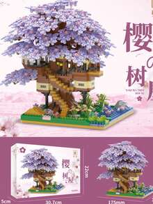 Balok Bangunan Bonsai Bunga Matahari, Seri Tanaman Model Bunga, Tanaman Pot Buatan yang Dapat Diatur, Hadiah Sempurna untuk Pecinta Bunga, Hari Valentine, Natal, Ulang Tahun - A - View 9