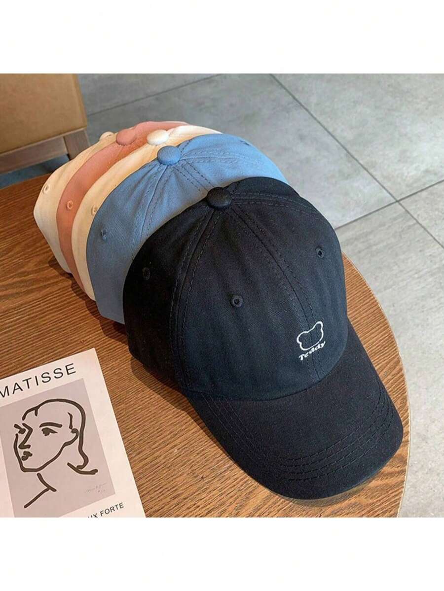 Women's Minimalist Embroidered Breathable Baseball Cap, Adjustable Sun Protection Outdoor Casual Travel Hat - Multicolor - View 1