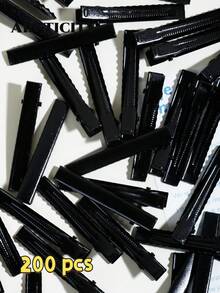 Arcticity 100pcs 5.5cm Fluffy Hair Root Clips, Designed For Hair Salons, High Quality. DIY Hair Styling Tool, Easily Create Voluminous Hair Roots, Add Hair Volume And Layering, Excellent Choice For Hair Styling - 6CM Black Square Clip - View 12