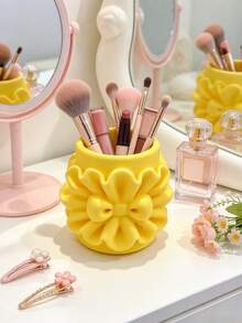 Tempat Kuas Makeup Bentuk Pita Cetak 3D, Desain Renda Berkerut, Tersedia Berbagai Warna, Ruang Penyimpanan Luas, Dapat Menampung Lipstik dan Kuas Makeup, Menciptakan Meja Rias yang Manis dan Elegan - MultiWarna - View 5
