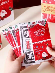 Merry Christmas Gift Box, Explosive Coin Surprise Envelope Gift Box - Foldable Pop-Up Coin Box, Surprise Pop-Up Piggy Bank, Red/Green, 12-Bounce - View 7