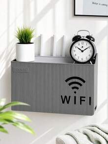 WiFi路由器壁挂式收纳盒整理器 - 灰色 - 查看 2