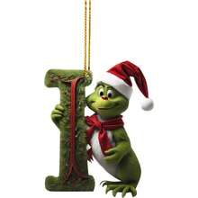 The Grinch 1pc Acrylic Letter Ornament, Christmas Decoration, Christmas Tree Hanging Decor, Holiday Hanging Ornament - Multicolor - View 22
