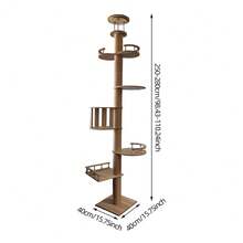 125cm Multi-Level Plush Cat Tree With Sisal Scratching Posts | Cozy Condo, Hammock & Dangling Ball Toy | Sturdy Climbing Ladder & Perches | All-In-One Cat Furniture For Climbing, Resting & Playing, Ideal For Indoor Cats - Beige 7 - View 7
