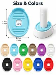 4pcs/Set Electric Toothbrush Charging Base Protection Pads (3D Printed), Designed For Drainage, Keeping Charging Base Clean, Preventing Dust And Residue Accumulation, Offering Multiple Colors, Electric Toothbrush Accessory, Bathroom Essential - Multicolor - View 7