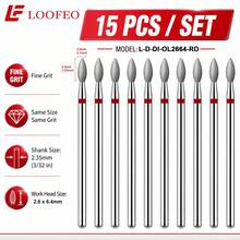 15Pcs Olive-Shaped Diamond Nail Drill Bits For Cuticle Cleaning, Dead Skin Removal & Manicure Prep - Multicolor - View 12