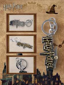 Monogram 1PC Warner Bros Officially Licensed  Metal Keyring Golden Snitch Fawkes Deathly Hallows And Wand Pattern Key Chain Vintage Bag Backpack Charm Decor Nice Collectible Accessory Perfect Birthday And Holiday Gift For  Fans - HP - View 5
