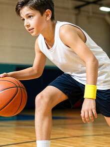 1PC Sports Wristband Sweat-Absorbing Towel Wristband Fitness Running Basketball Badminton Wrist Guard - Yellow - View 7