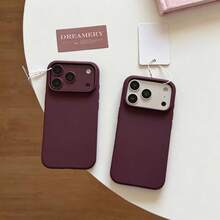 Casing Ponsel Magnetik Silikon Cair Ultra Tipis Kompatibel dengan iPhone 18 Pro Max 18 Pro, Casing Pelindung Anti Guncangan Karet Lembut Tiga Lapis, Casing Ponsel dengan Lapisan Mikrofiber Anti Gores Kompatibel dengan iPhone 17 Pro Max 16 Pro Max 15 14 13 12 Mini 11 - Merah ceri - View 10