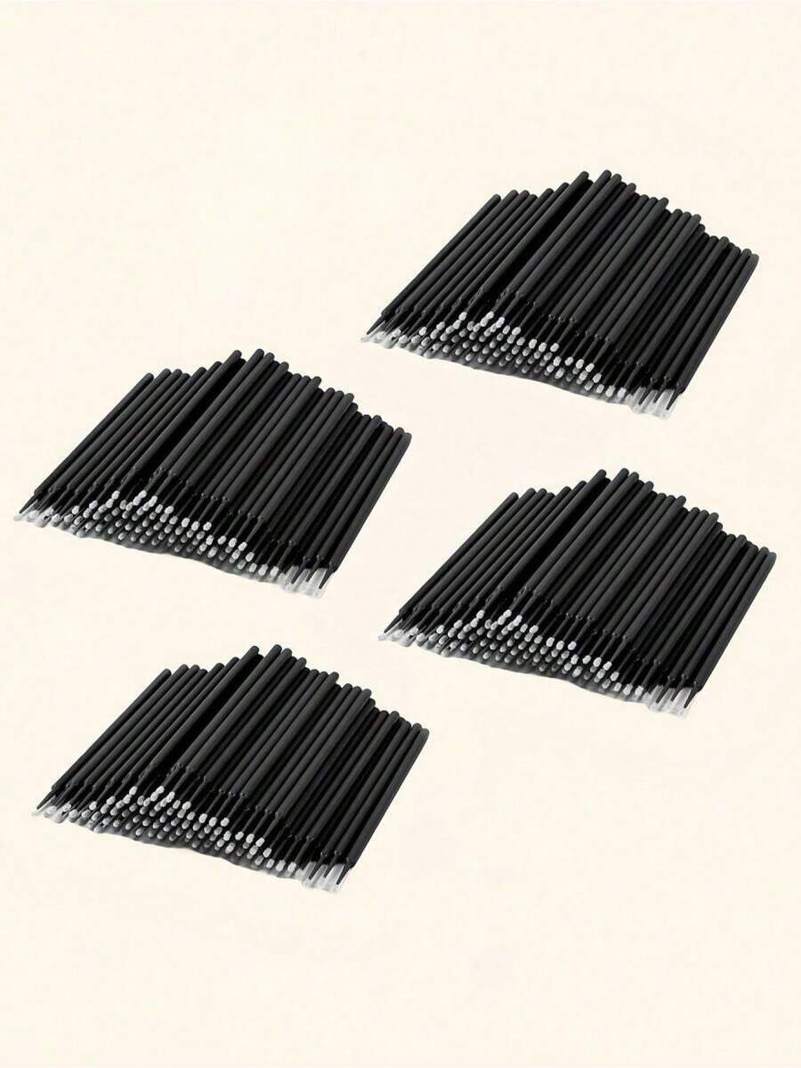 Eyelash Extension Micro Applicator, Designed For Precise Glue Removal, With Micro Brush Head And Disposable Micro Applicator Sticks - Black - View 1
