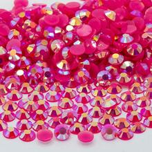 4MM5020PCS Jelly AB Colorful Circular Flat Bottom Resin Rhinestone Flat Bottom Crystal Diamond Nail Art Handmade DIY Fabric Decorative Diamond - 4mm-5020PCS - View 11