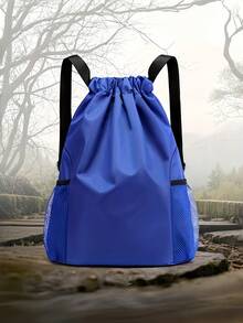 A Neutral Color Soft-Shell Fitness Backpack With Mesh Pockets, Adjustable Shoulder Straps And Checkered/Strap-Locking Closure, Is Perfect For Outdoor Activities And Travel. - Multicolor - View 13
