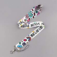 Mixed Style Cartoon Print Lanyard, Polyester Neck Lanyard, Phone Lanyard ID Card Holder Strap For School Work Office, Lovely Gift - Multicolor - View 7